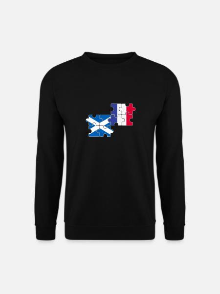Ecosse, France, drapeau, Français, Ecossais - Sweat-shirt Unisexe - noir