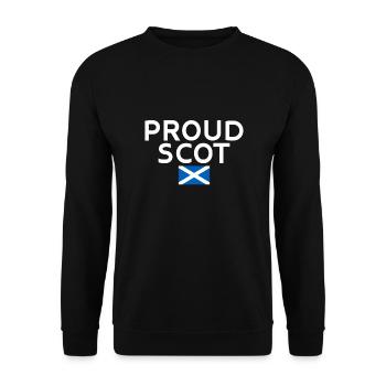 Proud Scot Scotland Scottish Flag Scot - Unisex Sweatshirt - black - Front - Alina (178cm) & Michal (187cm)