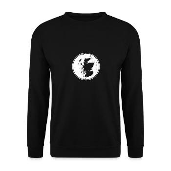 Scotland Vintage Map Scottish Scots - Unisex Sweatshirt - black - Front - Alina (178cm) & Michal (187cm)