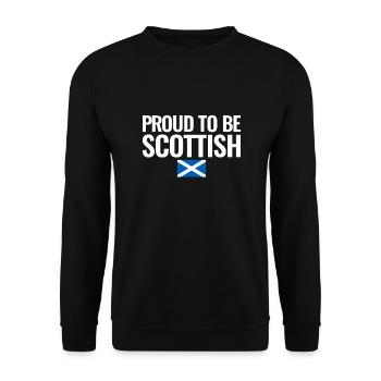 Proud To Be Scottish Scotland Flag Scottish - Unisex Sweatshirt - black - Front - Alina (178cm) & Michal (187cm)