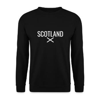 Schottland Schottische Flagge Schotte - Unisex Pullover - Schwarz - Vorne - Alina (178cm) & Michal (187cm)