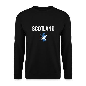 Scotland Schottland Vintage Karte Flagge Schotte - Unisex Pullover - Schwarz - Vorne - Alina (178cm) & Michal (187cm)