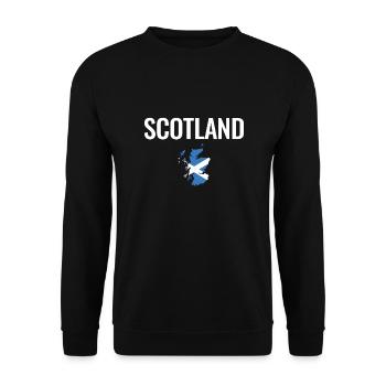 Scotland Schottland Karte Schottische Flagge - Unisex Pullover - Schwarz - Vorne - Alina (178cm) & Michal (187cm)