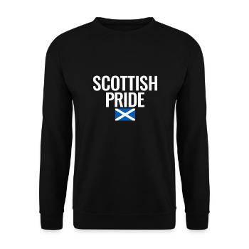 Scottish Pride Scotland Scottish Flag - Unisex Sweatshirt - black - Front - Alina (178cm) & Michal (187cm)