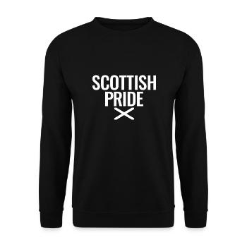 Scottish Pride Scotland Scottish Flag - Unisex Sweatshirt - black - Front - Alina (178cm) & Michal (187cm)