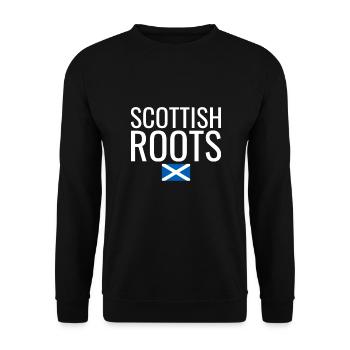 Scottish Roots Scotland Scottish Flag - Unisex Sweatshirt - black - Front - Alina (178cm) & Michal (187cm)