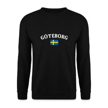 Göteborg Schweden Schwedische Flagge Schwede - Unisex Pullover - Schwarz - Vorne - Alina (178cm) & Michal (187cm)