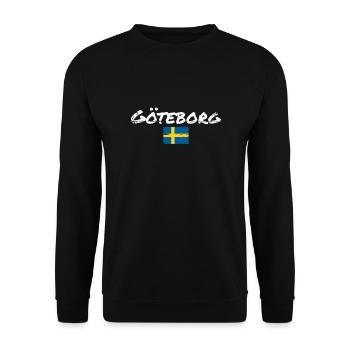 Göteborg Vintage Suède drapeau suédois - Sweat-shirt Unisexe - noir - Devant - Alina (178cm) & Michal (187cm)