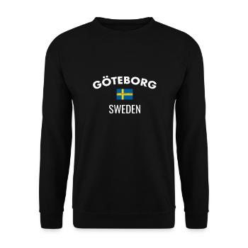 Göteborg Suède Vintage Suède drapeau Suède - Sweat-shirt Unisexe - noir - Devant - Alina (178cm) & Michal (187cm)