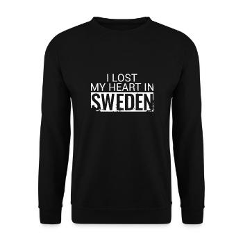 J’ai perdu mon cœur en Suède Vintage Schweden - Sweat-shirt Unisexe - noir - Devant - Alina (178cm) & Michal (187cm)
