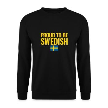 Proud To Be Swedish Sweden Swedish Flag - Unisex Sweatshirt - black - Front - Alina (178cm) & Michal (187cm)