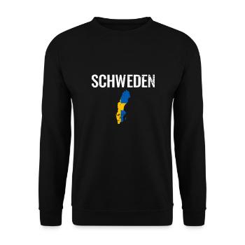 Suède Vintage carte suédois drapeau suédois suédois - Sweat-shirt Unisexe - noir - Devant - Alina (178cm) & Michal (187cm)