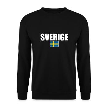 Sverige Schweden Schwedische Flagge Schwede - Unisex Pullover - Schwarz - Vorne - Alina (178cm) & Michal (187cm)