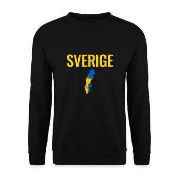 Sverige Schweden Karte Schwedische Flagge Schwede - Unisex Pullover - Schwarz - Vorne - Alina (178cm) & Michal (187cm)