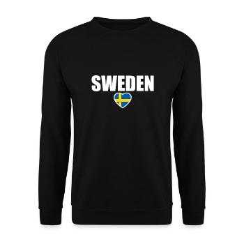 Suède Suède Drapeau suédois Suède Suède - Sweat-shirt Unisexe - noir - Devant - Alina (178cm) & Michal (187cm)