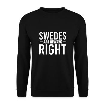 Les Suédois ont toujours raison Vintage Suède Suédois - Sweat-shirt Unisexe - noir - Devant - Alina (178cm) & Michal (187cm)