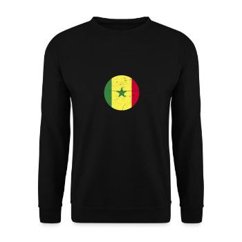 Sénégal Vintage Drapeau Sénégalais Sénégal - Sweat-shirt Unisexe - noir - Devant - Alina (178cm) & Michal (187cm)