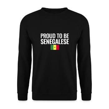 Fier d’être drapeau sénégalais du Sénégal - Sweat-shirt Unisexe - noir - Devant - Alina (178cm) & Michal (187cm)