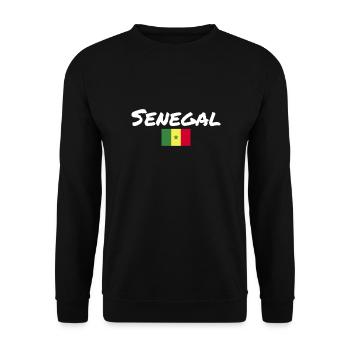 Sénégal Drapeau Sénégal Sénégal - Sweat-shirt Unisexe - noir - Devant - Alina (178cm) & Michal (187cm)