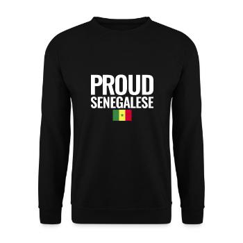 Fier drapeau sénégalais du Sénégal - Sweat-shirt Unisexe - noir - Devant - Alina (178cm) & Michal (187cm)