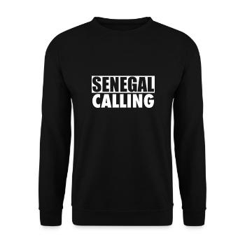 Senegal Calling Senegalesische Senegalese - Unisex Sweatshirt - black - Front - Alina (178cm) & Michal (187cm)