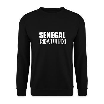 Le Sénégal appelle les Sénégalais - Sweat-shirt Unisexe - noir - Devant - Alina (178cm) & Michal (187cm)