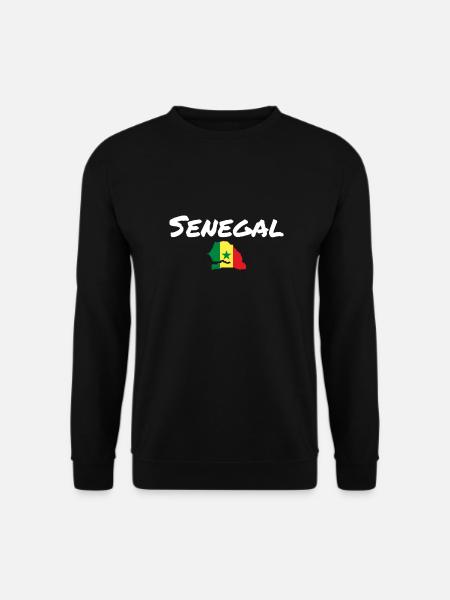 Carte du Sénégal Drapeau du Sénégal - Sweat-shirt Unisexe - noir
