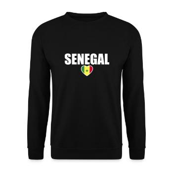 Sénégal Drapeau Sénégal Sénégal - Sweat-shirt Unisexe - noir - Devant - Alina (178cm) & Michal (187cm)