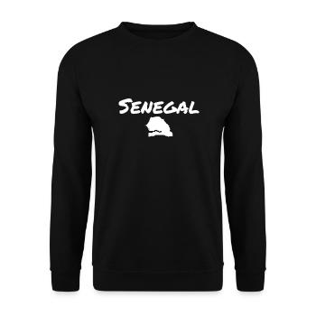 Senegal Map Senegalese - Unisex Sweatshirt - black - Front - Alina (178cm) & Michal (187cm)