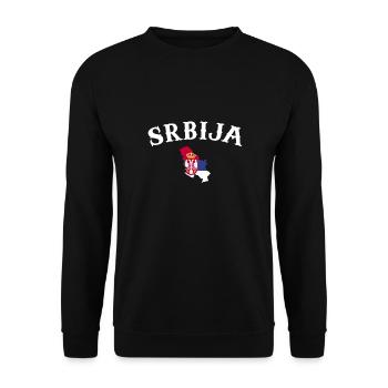 Srbija Map Serbia Serbian Flag Serb - Unisex Sweatshirt - black - Front - Alina (178cm) & Michal (187cm)