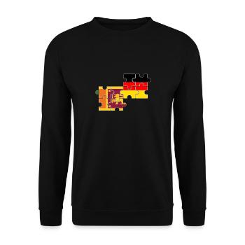 Sri Lanka Allemagne Drapeau Allemand Sri Lankais - Sweat-shirt Unisexe - noir - Devant - Alina (178cm) & Michal (187cm)