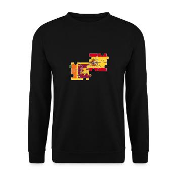 Sri Lanka Espagne Drapeau Espagnols Sri Lankais - Sweat-shirt Unisexe - noir - Devant - Alina (178cm) & Michal (187cm)
