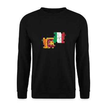 Sri Lanka Italie Vintage drapeau Sri Lankais - Sweat-shirt Unisexe - noir - Devant - Alina (178cm) & Michal (187cm)