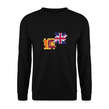 Sri Lanka UK Flag British Sri Lankan - Unisex Sweatshirt - black - Front - Alina (178cm) & Michal (187cm)