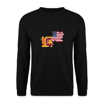 Sri Lanka USA Flag American Sri Lanka - Unisex Sweatshirt - black - Front - Alina (178cm) & Michal (187cm)