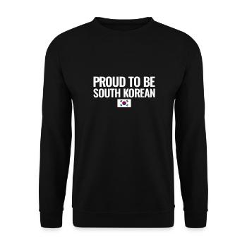 Fier d’être sud-coréen Corée du Sud Drapeau coréen - Sweat-shirt Unisexe - noir - Devant - Alina (178cm) & Michal (187cm)