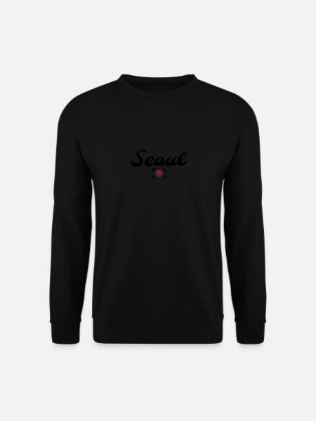 Seoul Südkorea Südkoreanische Flagge Koreaner - Unisex Pullover - Schwarz