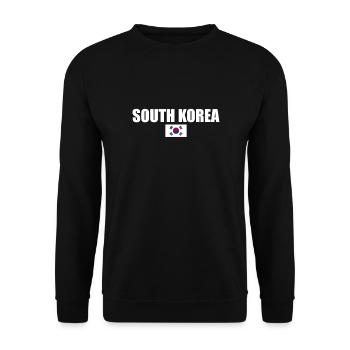 Corée du Sud Corée du Sud Drapeau coréen - Sweat-shirt Unisexe - noir - Devant - Alina (178cm) & Michal (187cm)