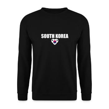 South Korea South Korea South Korean Flag - Unisex Sweatshirt - black - Front - Alina (178cm) & Michal (187cm)