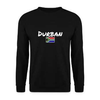 Flag of Durban, South Africa, South Africa - Unisex Sweatshirt - black - Front - Alina (178cm) & Michal (187cm)