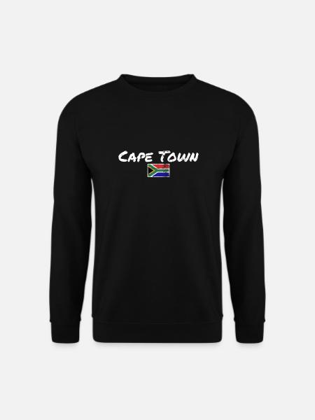 Cape Town Vintage Südafrika Südafrikanische Flagge - Unisex Pullover - Schwarz