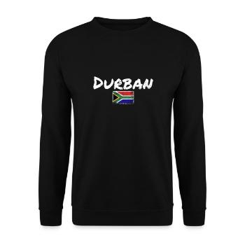Durban Vintage South Africa South Africa Flag - Unisex Sweatshirt - black - Front - Alina (178cm) & Michal (187cm)
