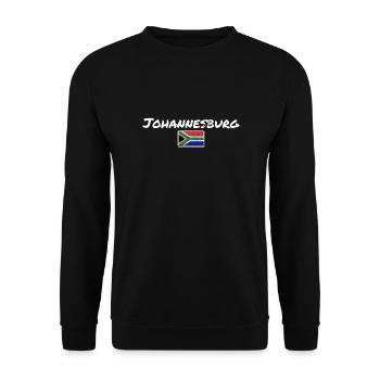 Johannesburg Vintage South African Flag - Unisex Sweatshirt - black - Front - Alina (178cm) & Michal (187cm)