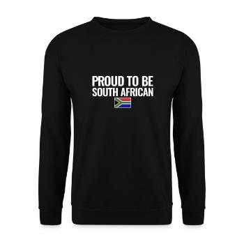 Proud To Be South African South Africa Flag - Unisex Sweatshirt - black - Front - Alina (178cm) & Michal (187cm)