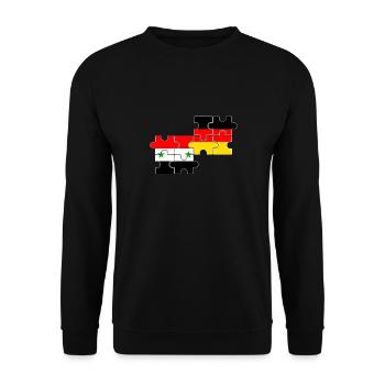 Syrie Allemagne Drapeau Allemand Syrien - Sweat-shirt Unisexe - noir - Devant - Alina (178cm) & Michal (187cm)