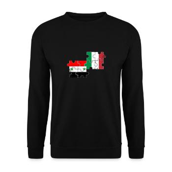 Syrie Italie Vintage drapeau italien syriens - Sweat-shirt Unisexe - noir - Devant - Alina (178cm) & Michal (187cm)