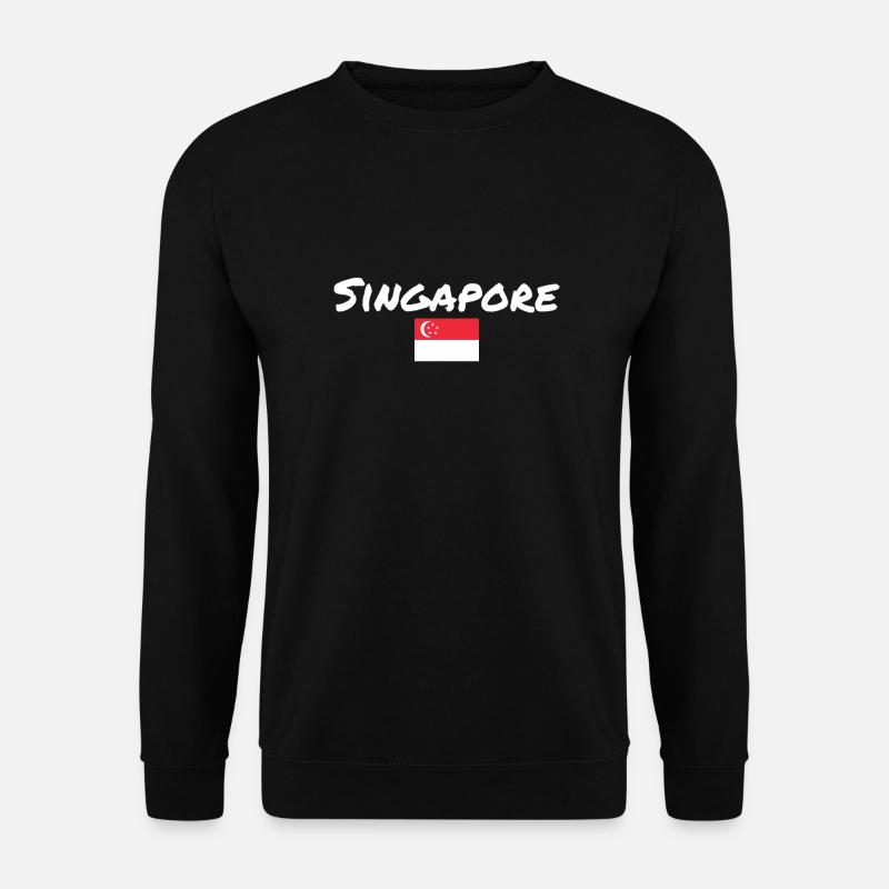 Singapour Singapour Drapeau Singapourien - Sweat-shirt Unisexe - noir