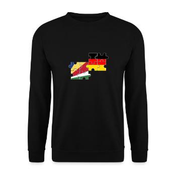 Seychelles Allemagne Drapeau Seycheller allemand - Sweat-shirt Unisexe - noir - Devant - Alina (178cm) & Michal (187cm)