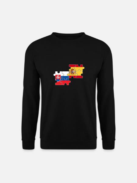 Slovakia, Spain, flag, Spain, Slovakia - Unisex Sweatshirt - black