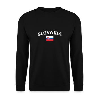 Slovakia Slovak Flag Slovak - Unisex Sweatshirt - black - Front - Alina (178cm) & Michal (187cm)